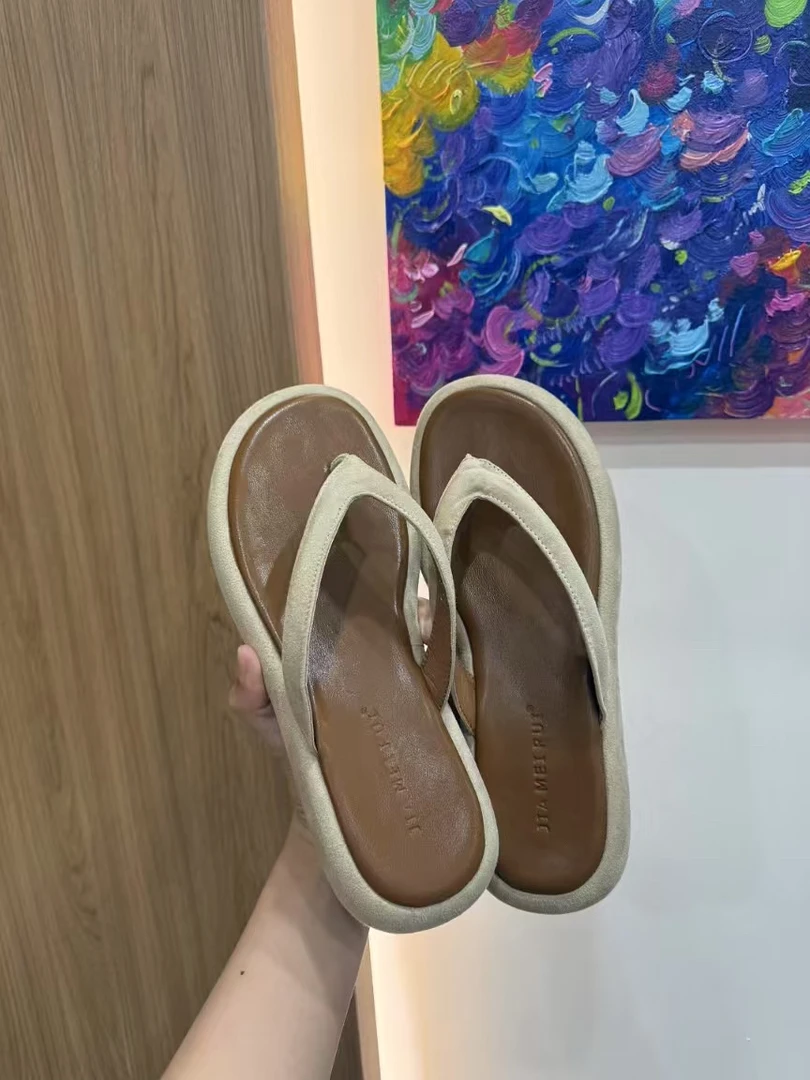 No褪【金酉钱】夏季  厚底人字拖no退