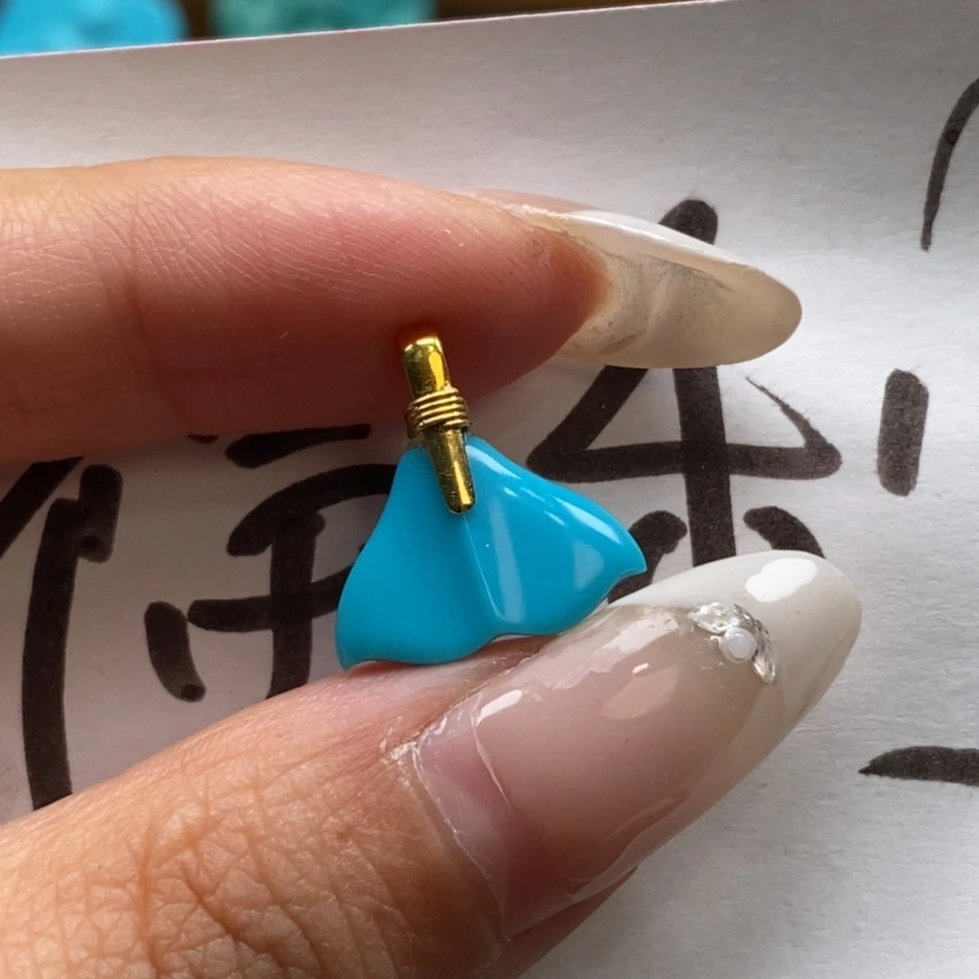 绿松石18K金镶嵌颈饰