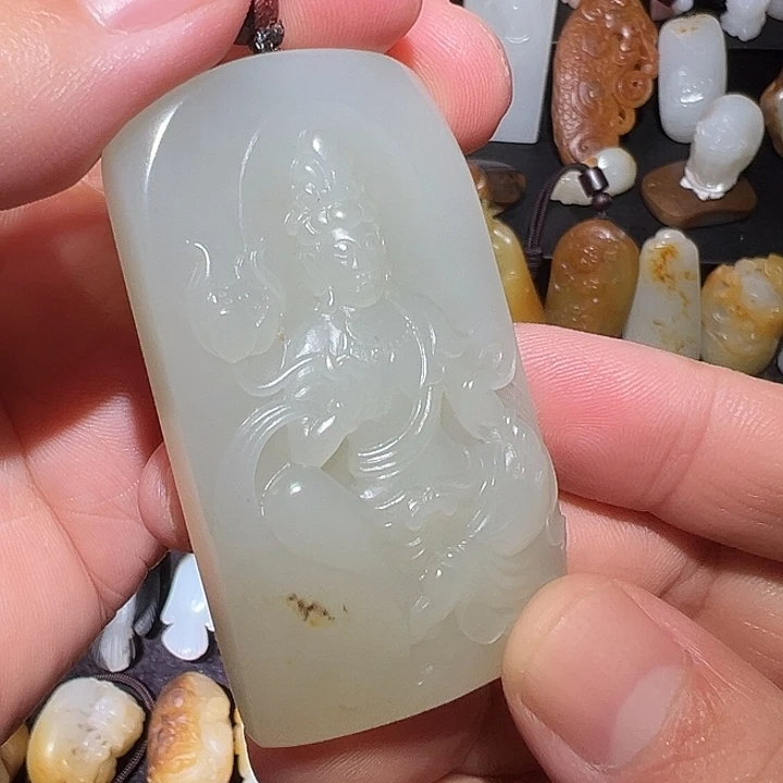 和田玉未镶嵌吊坠(不含链)