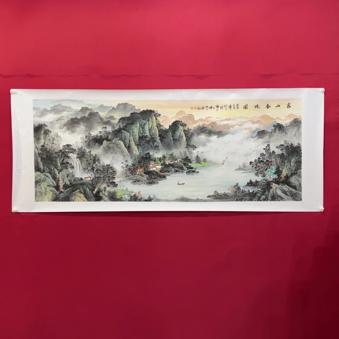 哈***西国画刘兴文老师小六尺