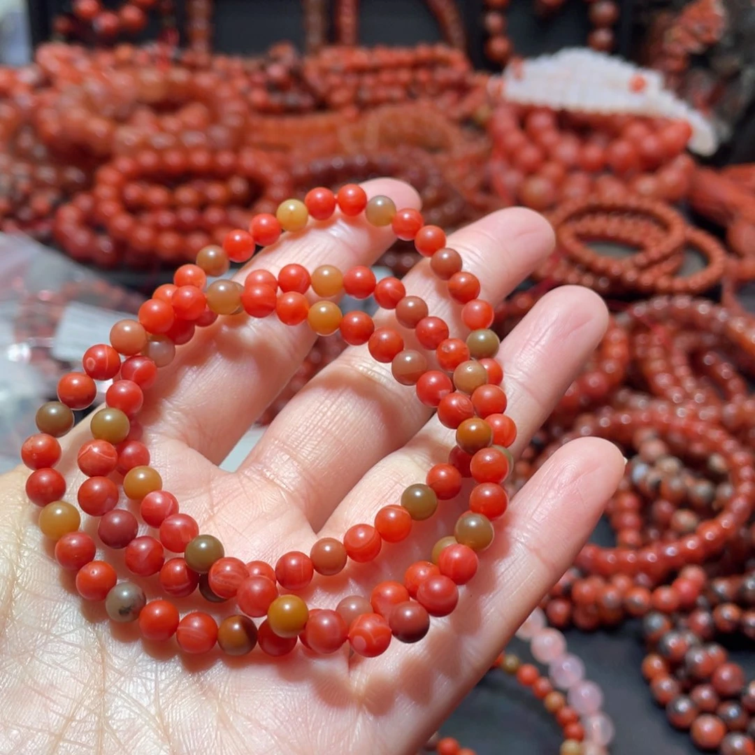 南红玛瑙手链未镶嵌