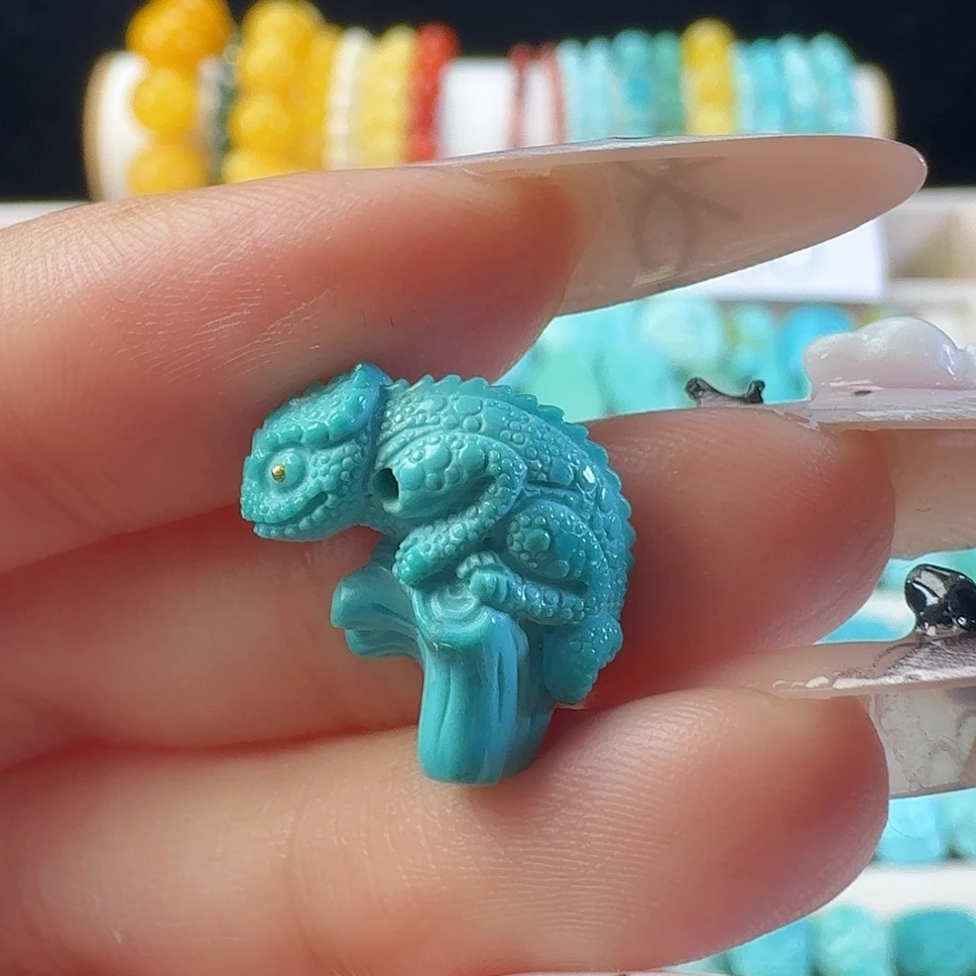 琥珀未镶嵌吊坠(不含链)蜥蜴