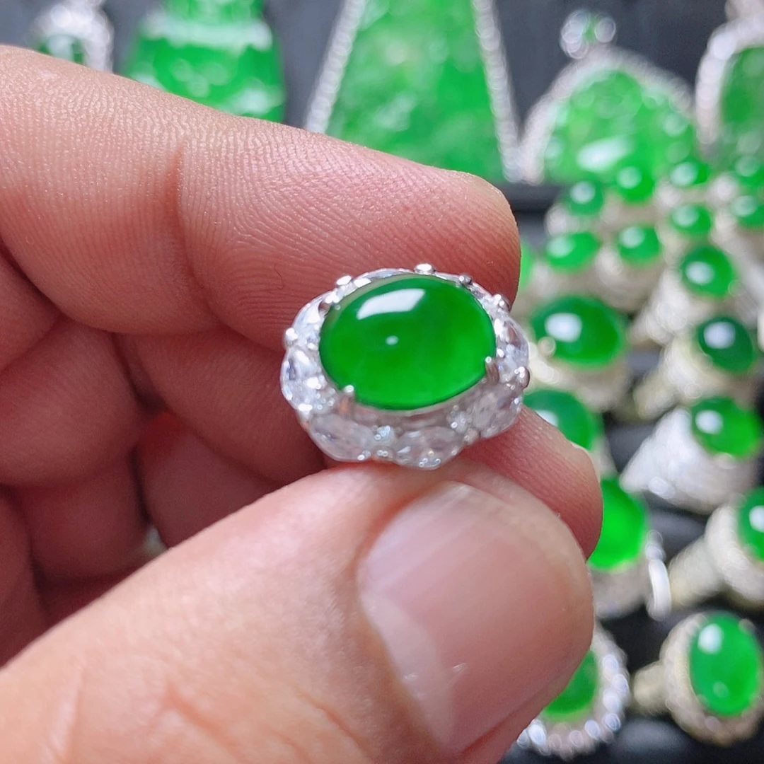 翡翠银S925镶嵌颈饰