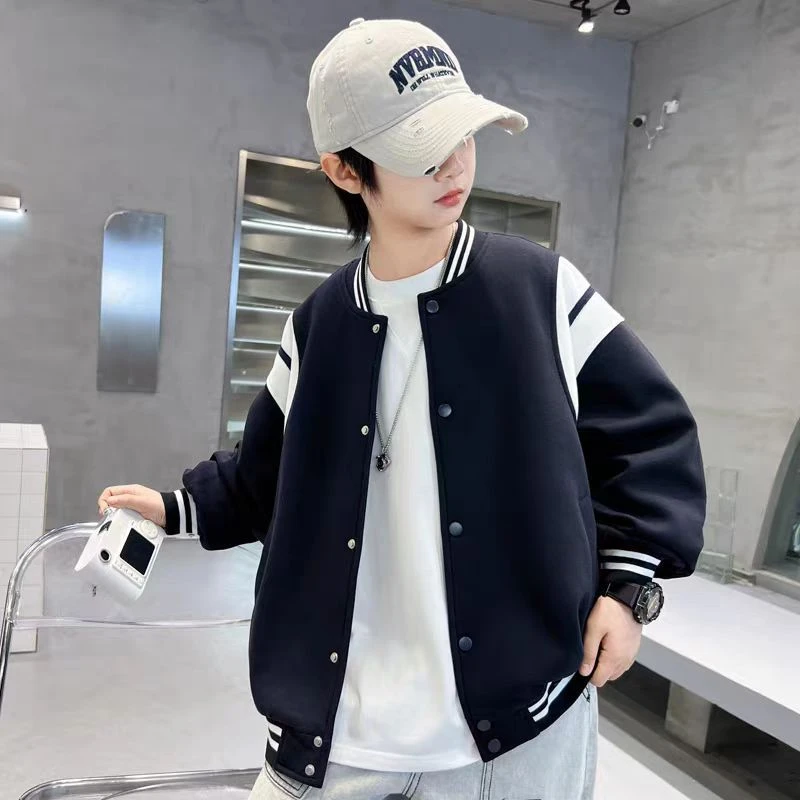 儿童秋装外套2025新款中大童秋款棒球服运动帅气上衣9434