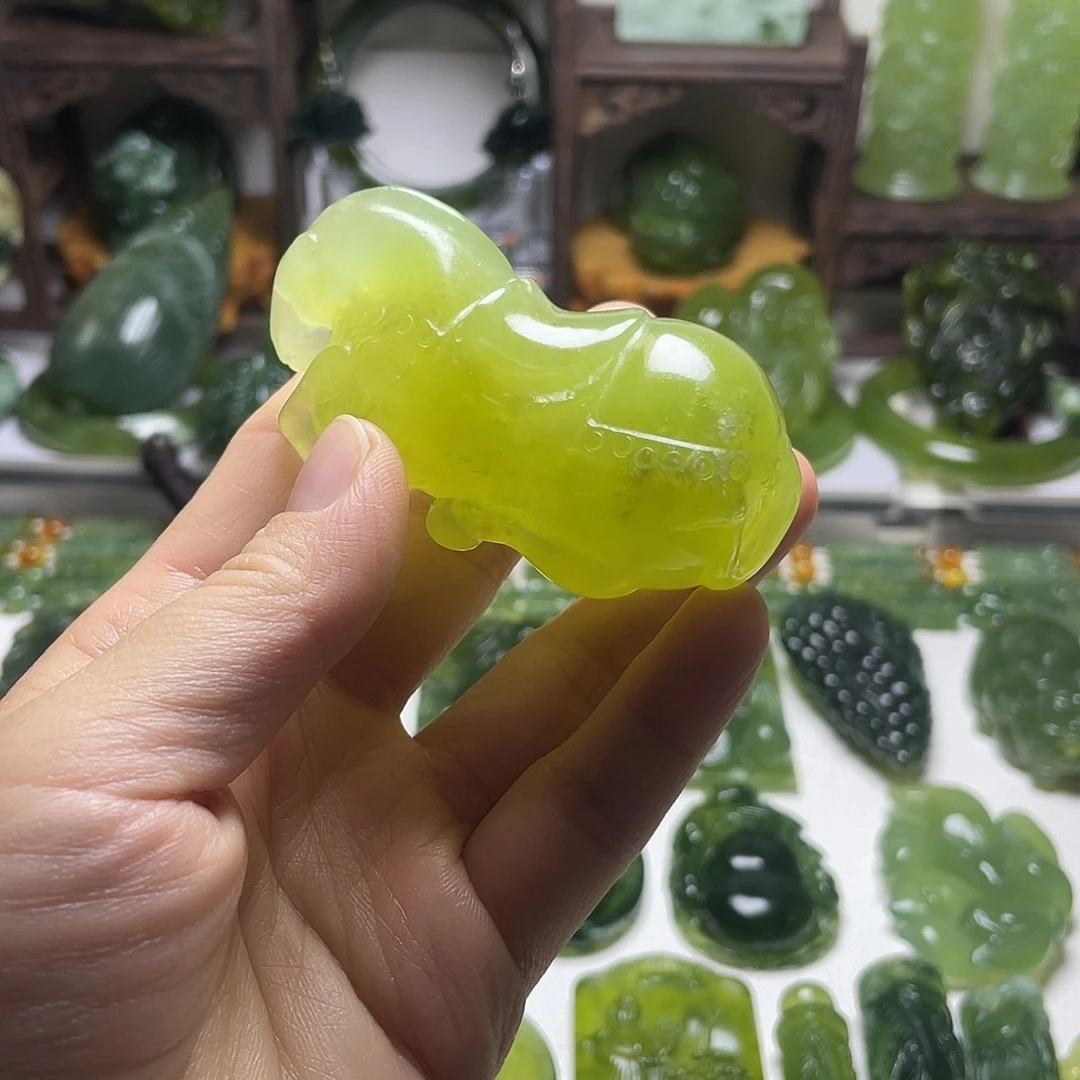 蛇纹石玉未镶嵌手把
