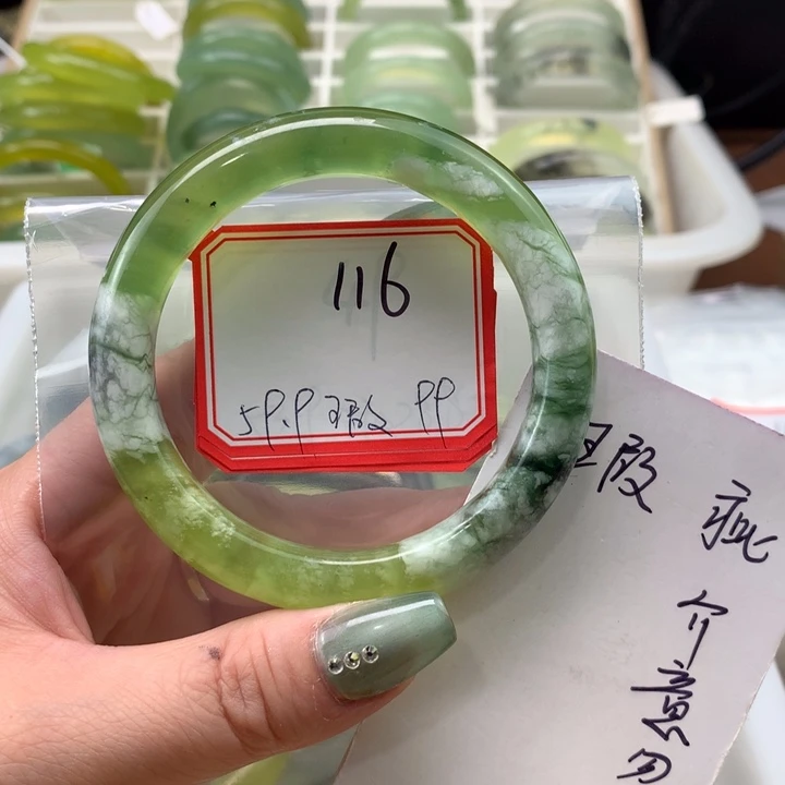 蛇纹石玉未镶嵌手镯ᵔ*ᵔ