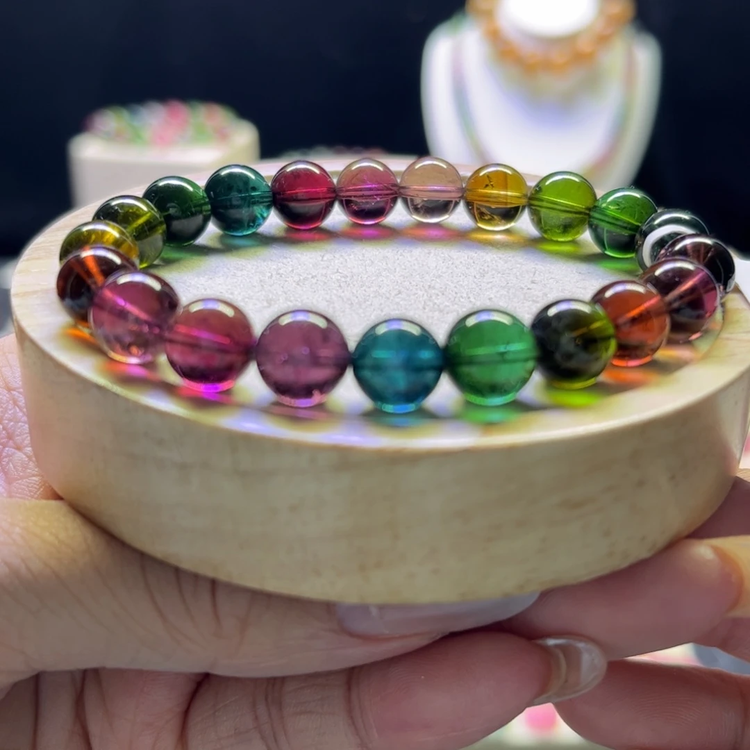 手链未镶嵌碧玺老矿9mm