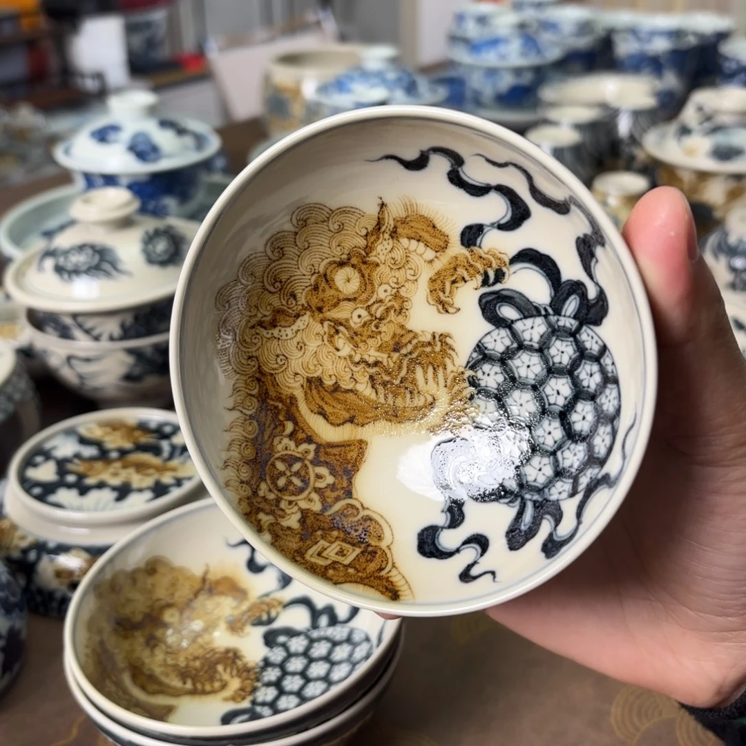 摆件陶瓷景德镇手绘茶器