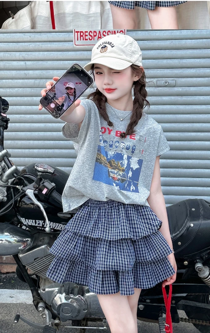 猪猪家童装 2025夏款上新女童洋气夏款男童中大童