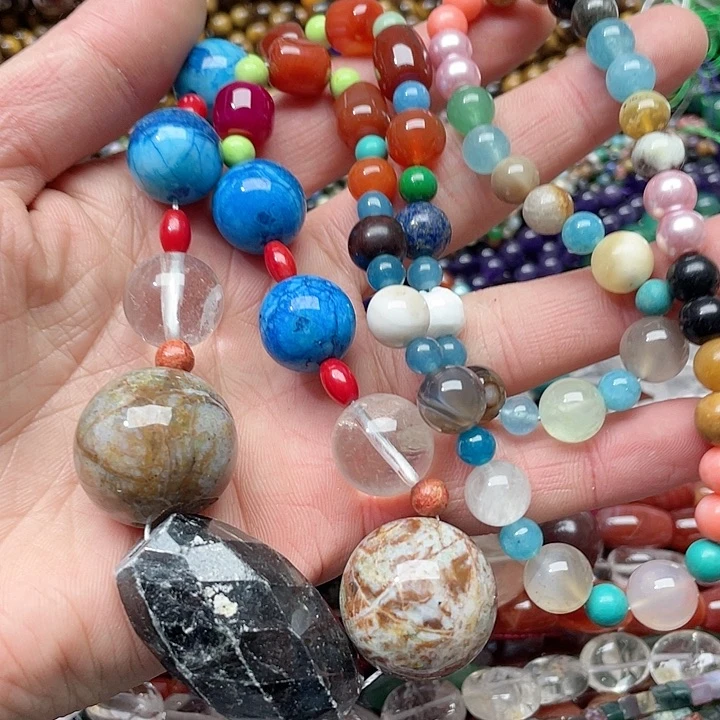 玛瑙/玉髓珠宝半成品未镶嵌一条毛衣链