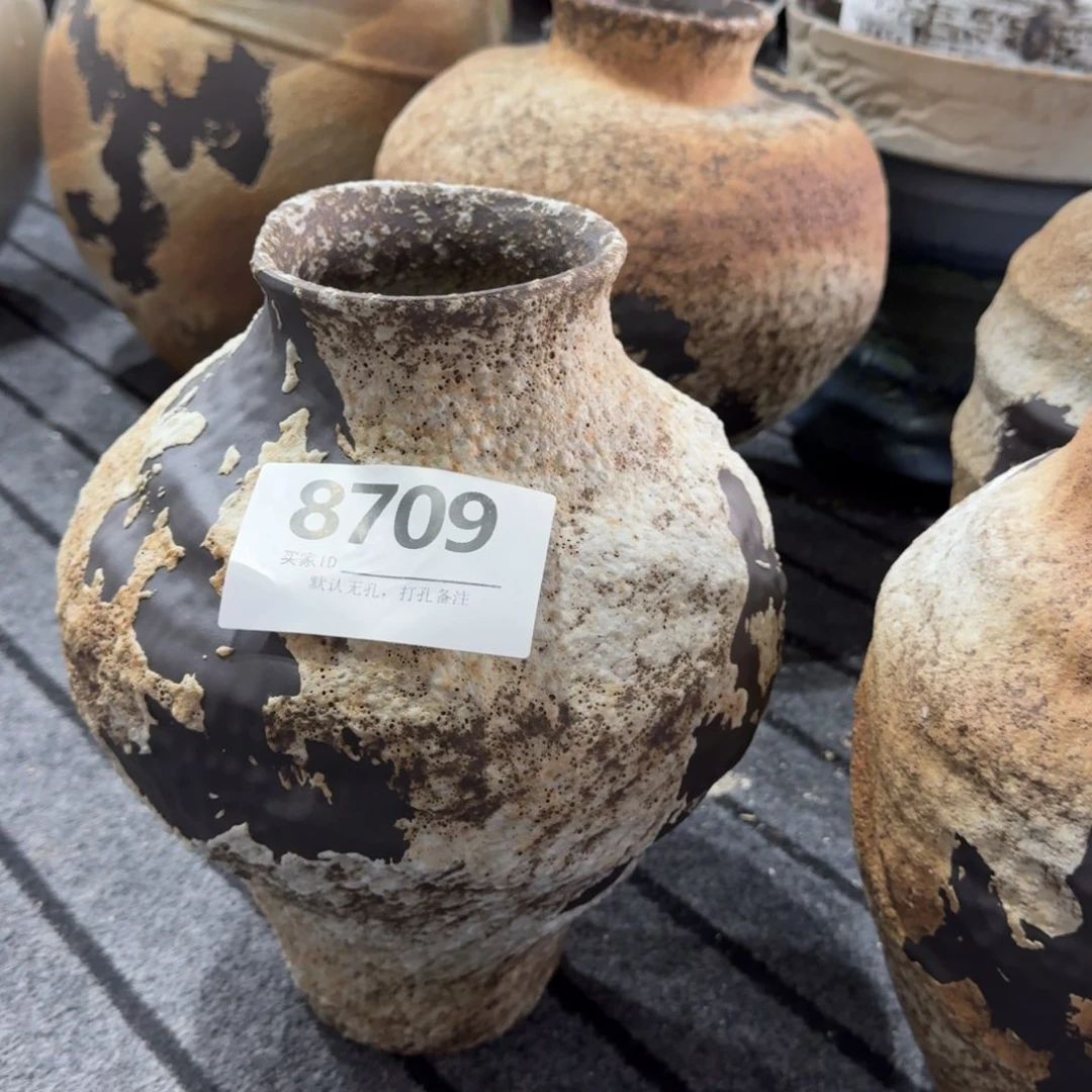 凌***雪陶摆件景德镇高温花瓶编码高28口8默认无孔