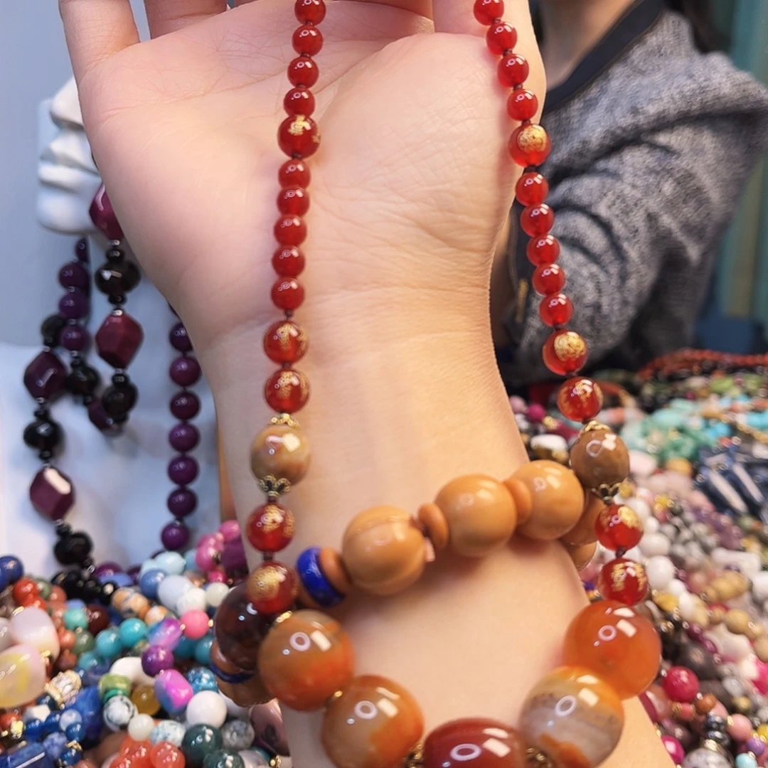 玛瑙/玉髓未镶嵌珠宝半成品玛瑙长48