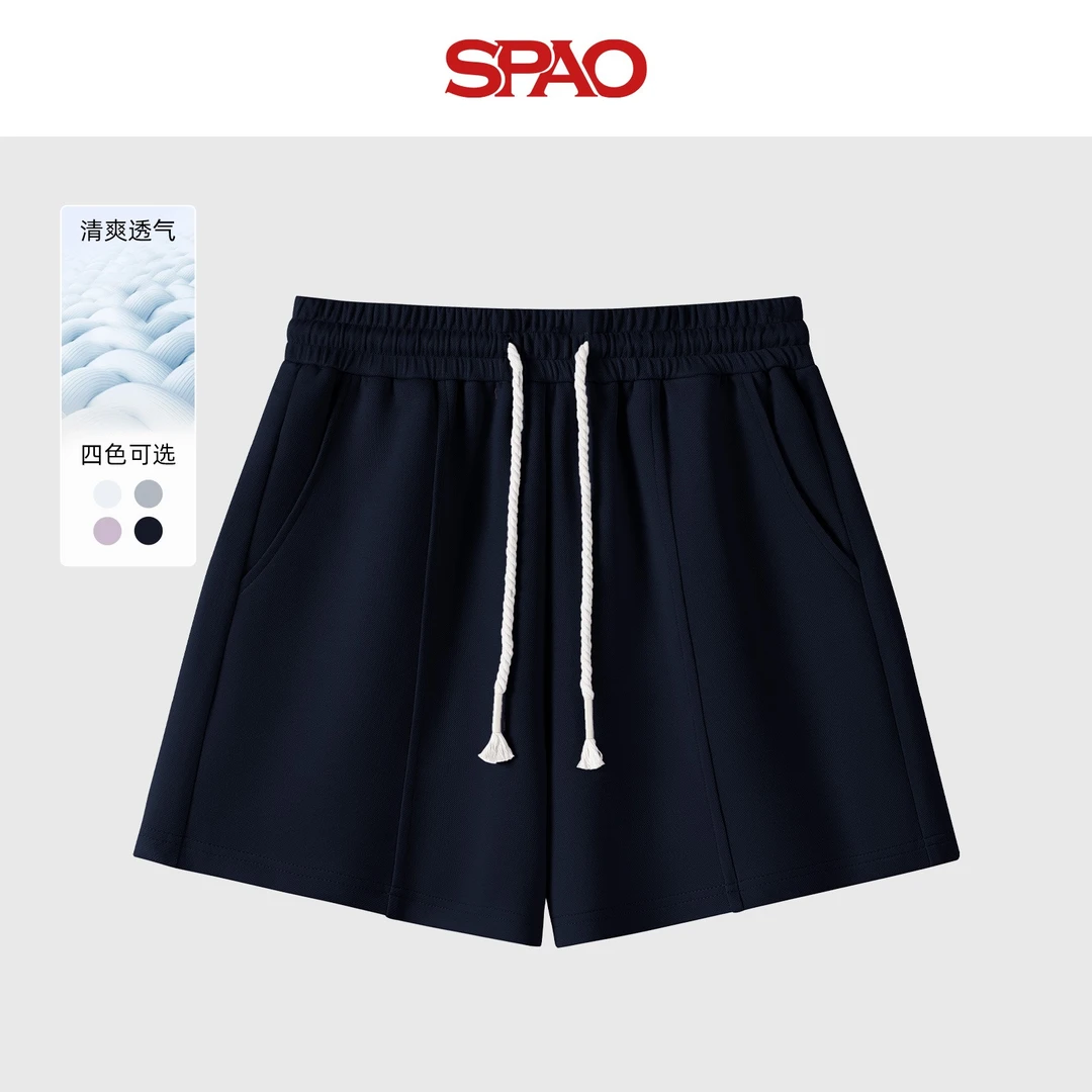 SPAO韩国同款女士短裤最新款2025爆款洋气小个子百搭高腰休闲裤YC