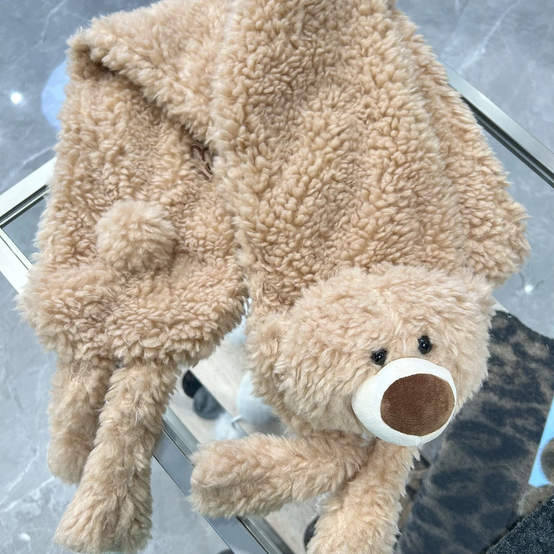 【YU·PP】小众设计师毛绒玩偶秋冬氛围感大围巾（PS016）