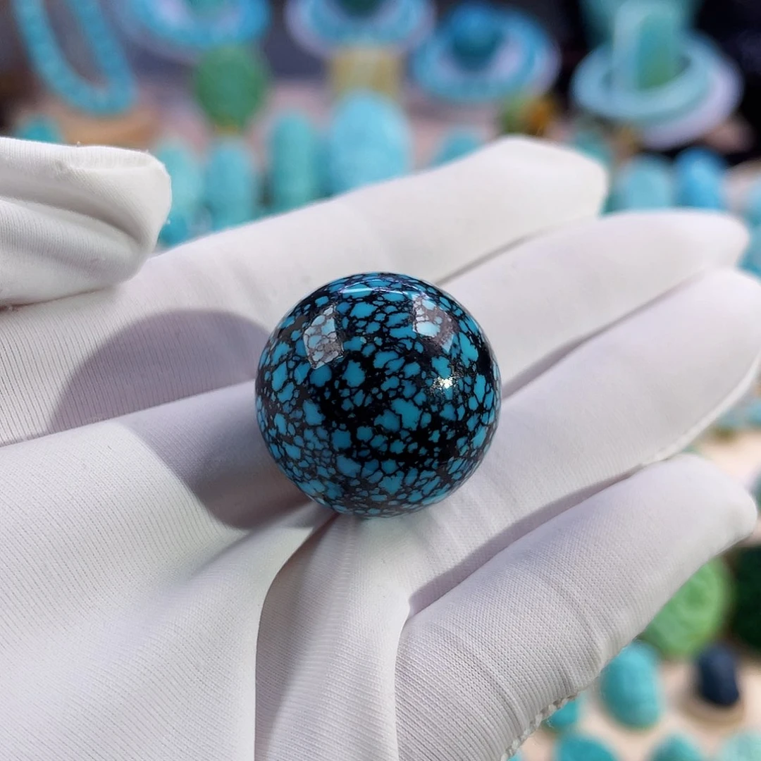 绿松石珠宝奇石未镶嵌21.3mm