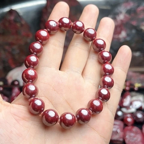 【闪购商品】天然辰砂天然原矿朱砂手串10
