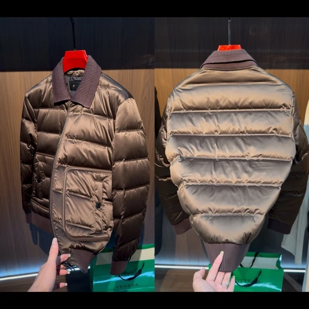 冬季轻奢男士翻领可拆卸百搭修身羽绒服5112