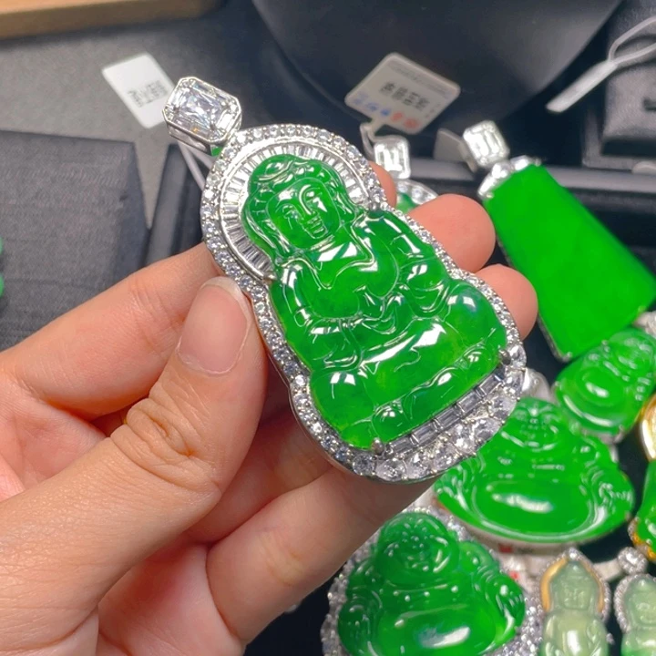 翡翠未镶嵌吊坠(不含链)