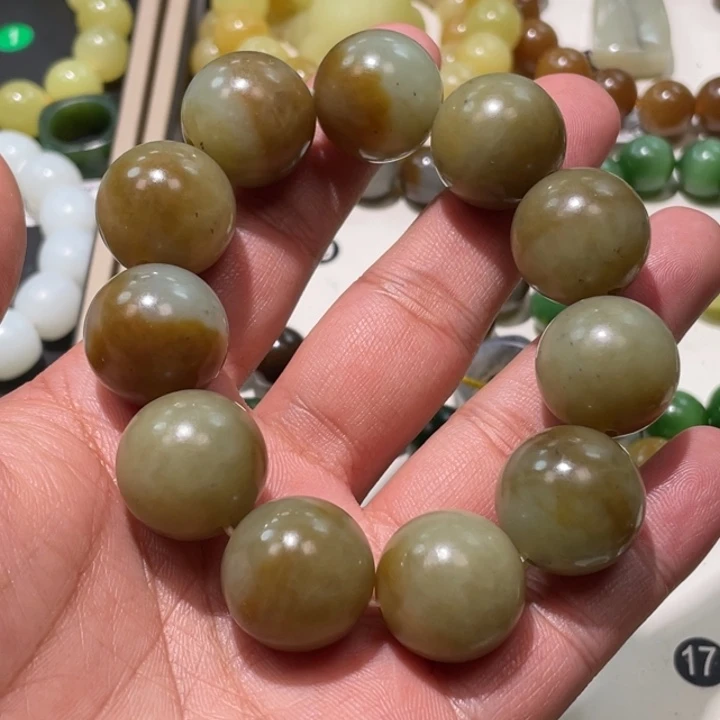 未镶嵌手串和田玉且末糖青花卡20有结构包容