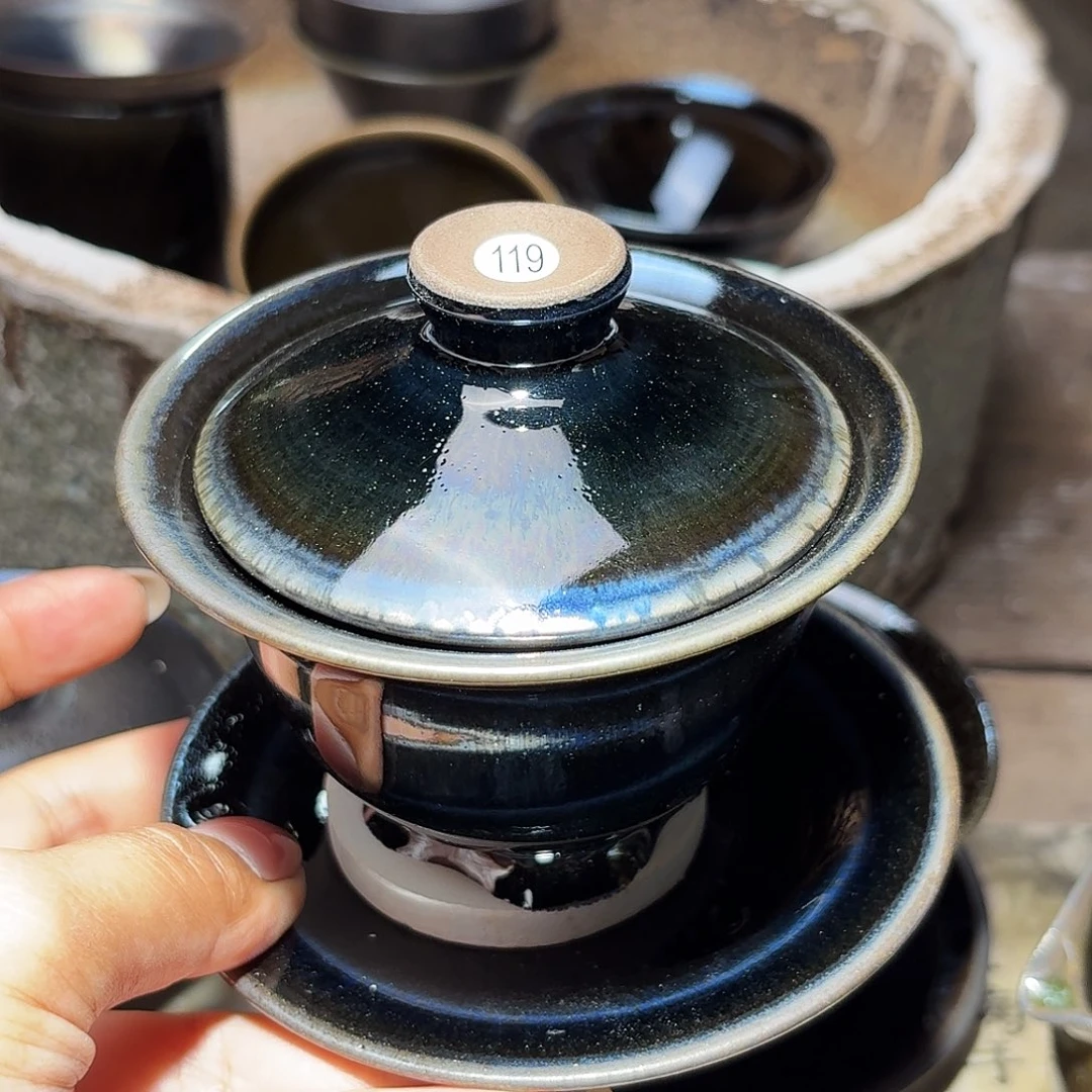 茶盏义兴龙窑建盏119微瑕