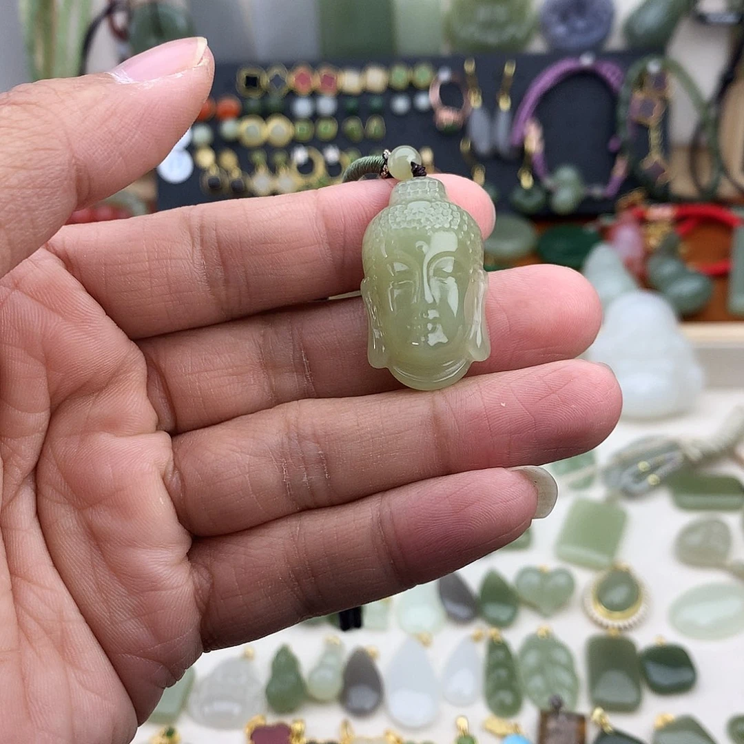 和田玉未镶嵌吊坠(不含链)