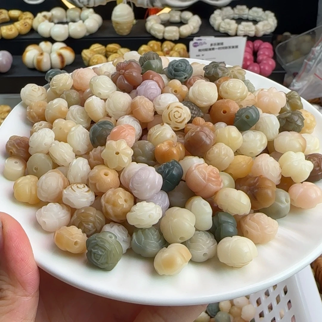手串菩提根/象牙果卡12各种花100颗