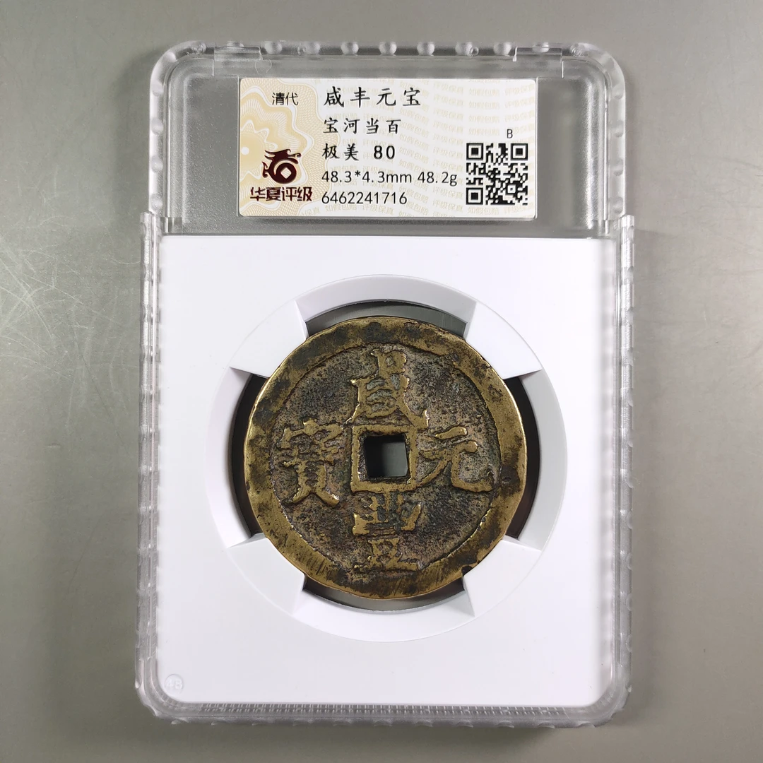 00224-46 咸丰元宝宝河当百