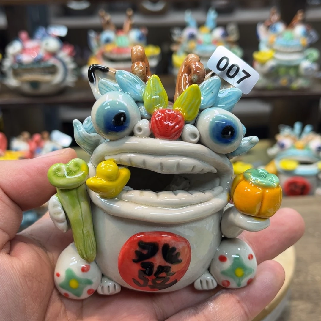 摆件纯手工抽象陶瓷摆件007
