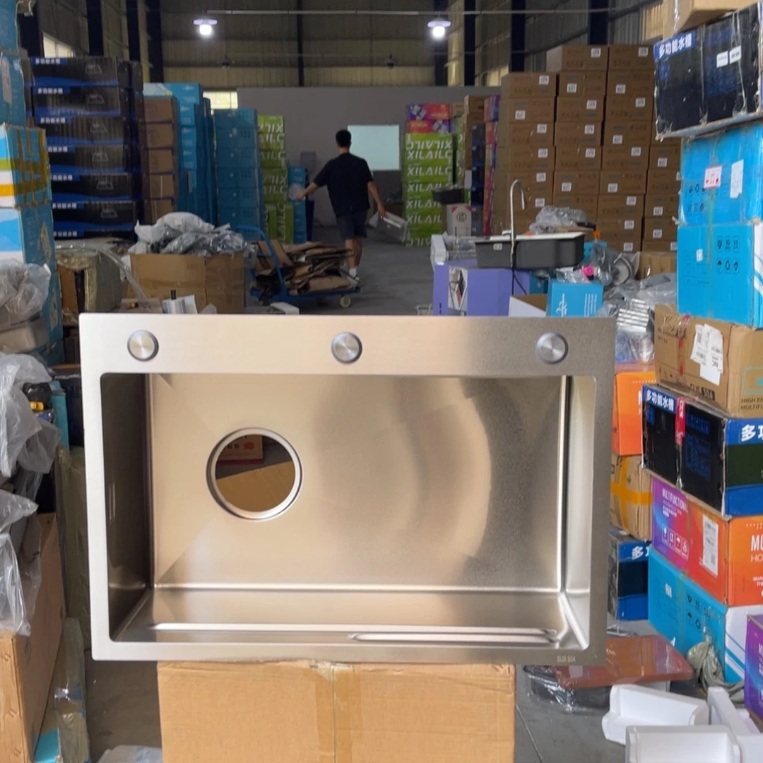 方形款厨房水槽加厚不锈钢洗菜盆台上台中台下盆大单槽