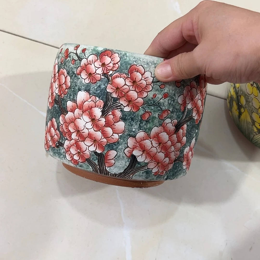 景德镇炫彩手绘口14高13
