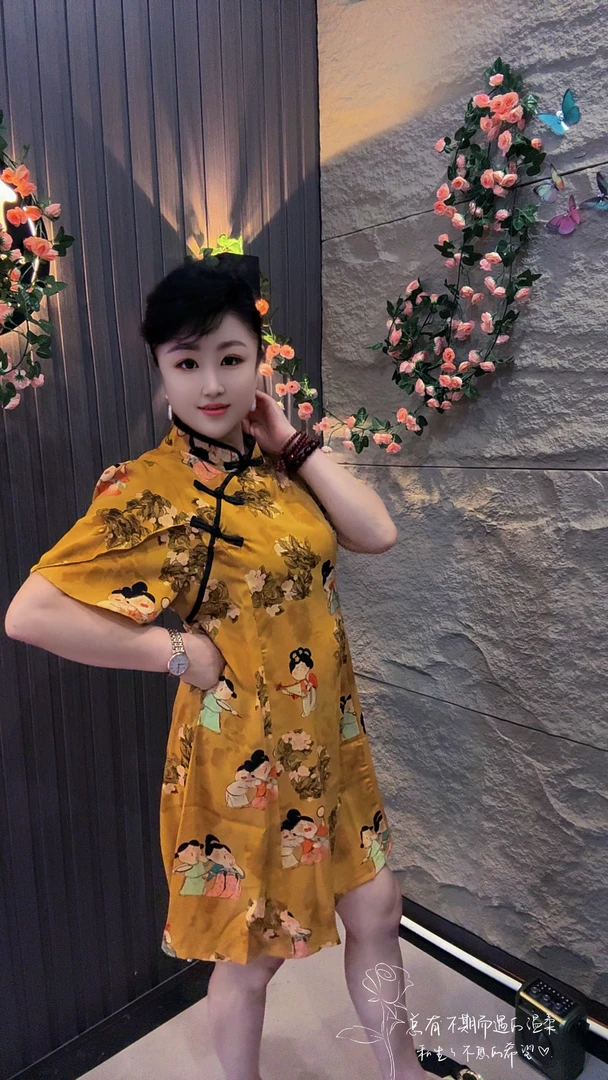 新然家夏季连衣裙888新中式国风盘扣翠花优雅大码女装连衣裙