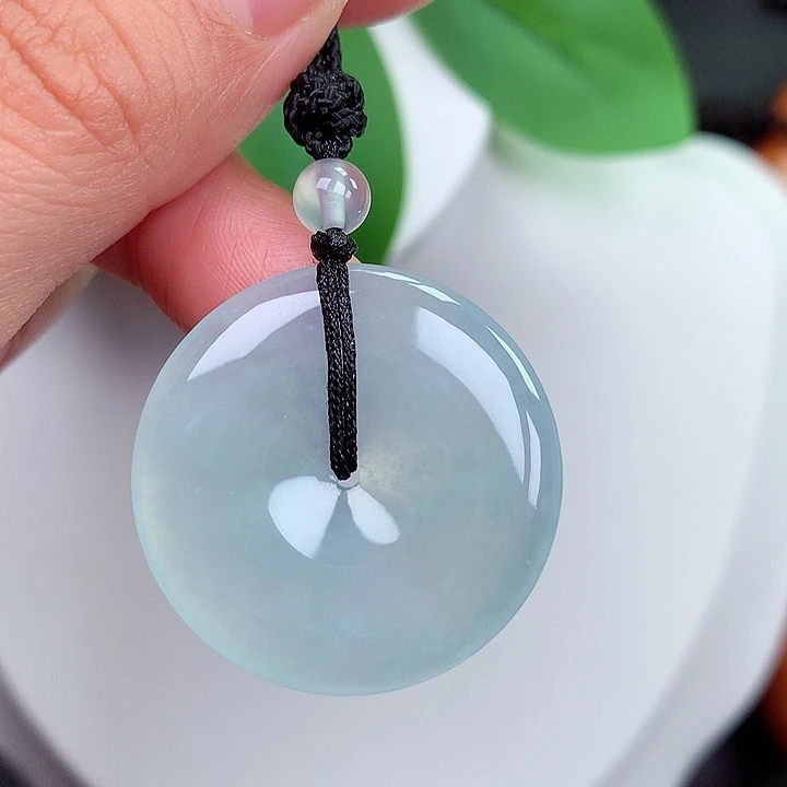 颈饰未镶嵌翡翠平安扣 28.8x4.1mm