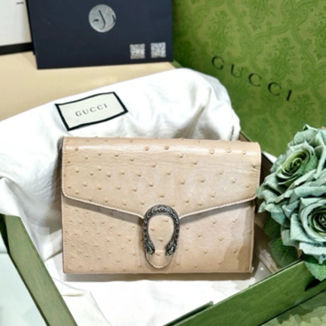 95新 GUCCI/古驰 酒神 woc 鸵鸟皮/JW0060