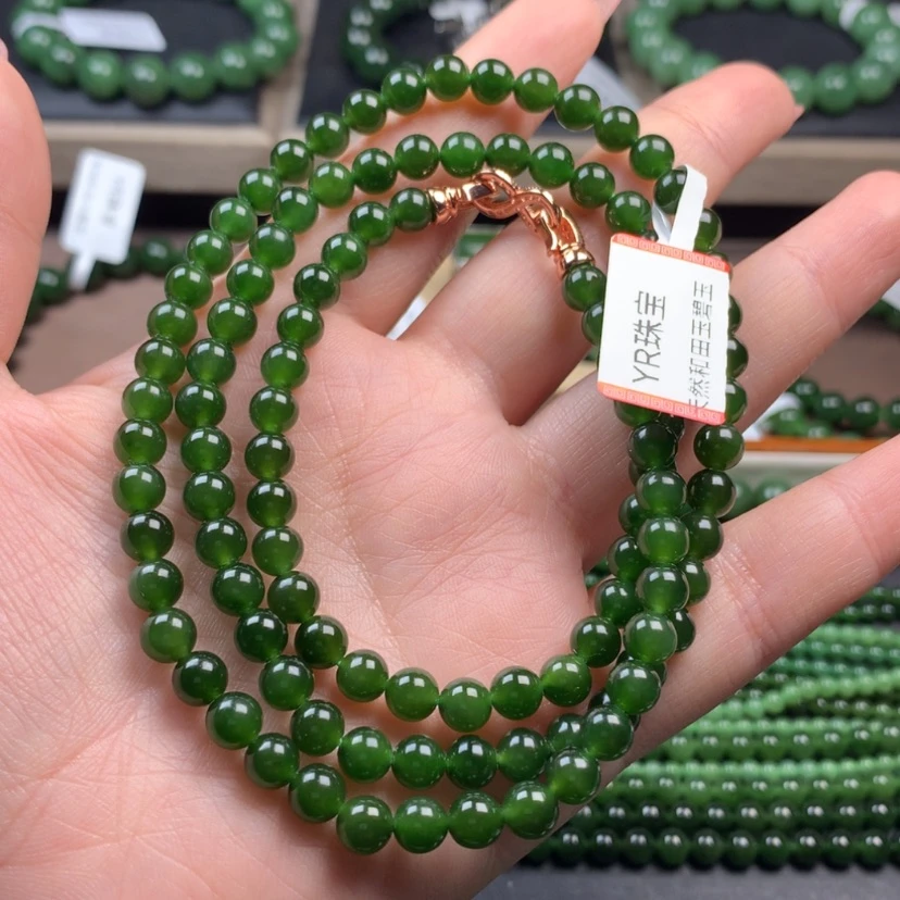 【闪购商品】和田玉（碧玉）颈饰未镶嵌6mm