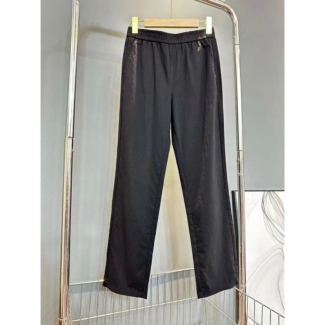 「D.M大美」休闲百搭净版定制款纸皮裤7001