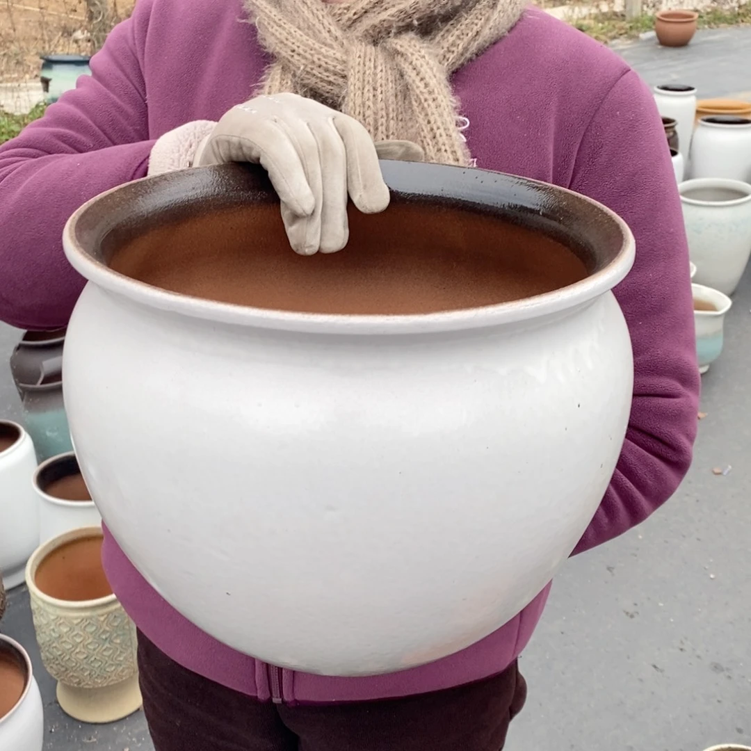 红陶口30高24～～【