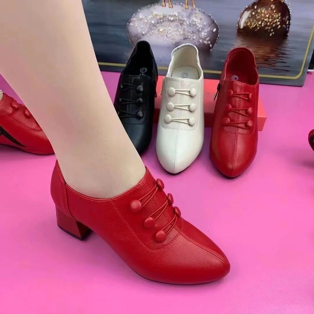 真皮2025新款单鞋时尚女鞋软底软面春秋休闲百搭女鞋网红同款潮鞋