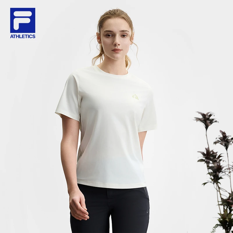 Fila/斐乐新款女子【欧若风简约舒适运动T恤女】休闲A11W527102F