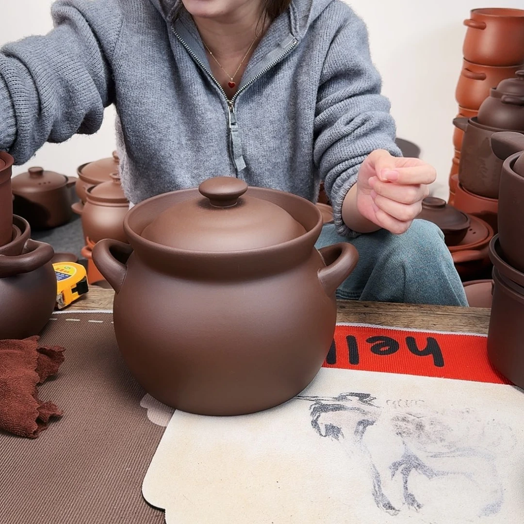 紫砂砂锅4升将军煲正品