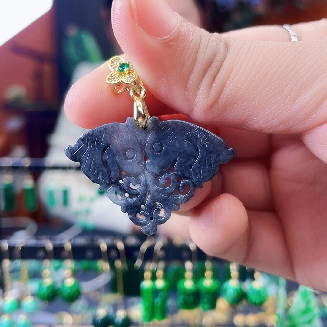 翡翠未镶嵌耳饰饰品