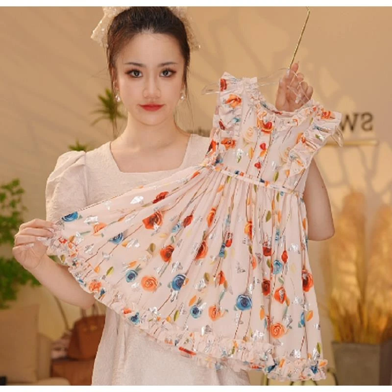 【现货】【Y.n0328】夏季新款女童日常公主裙女宝洋气碎花宝宝连衣裙