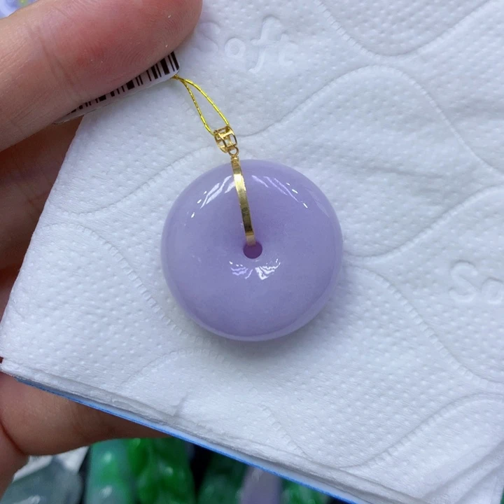 颈饰18K金镶嵌翡翠翡翠