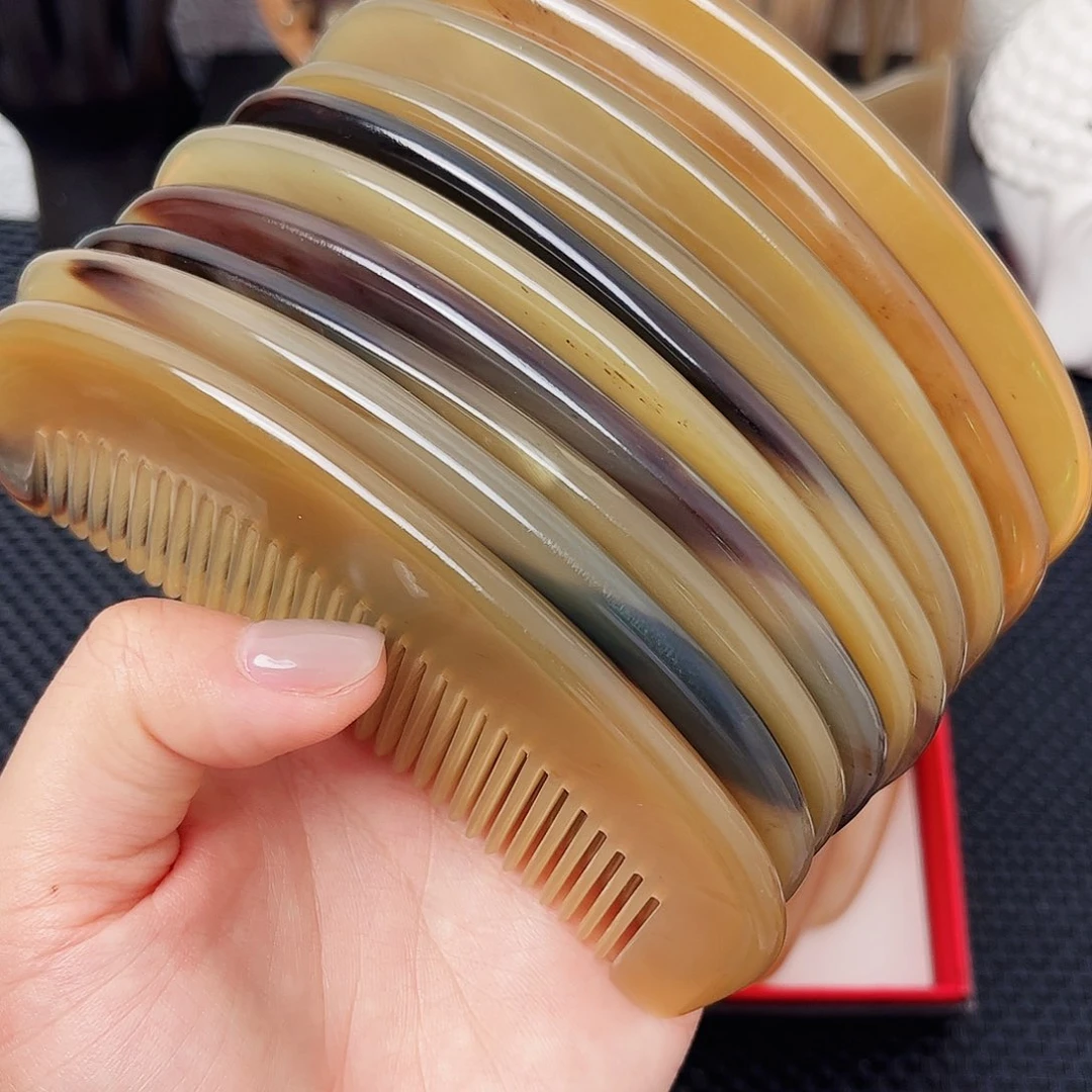 手工制作纯牛角梳子