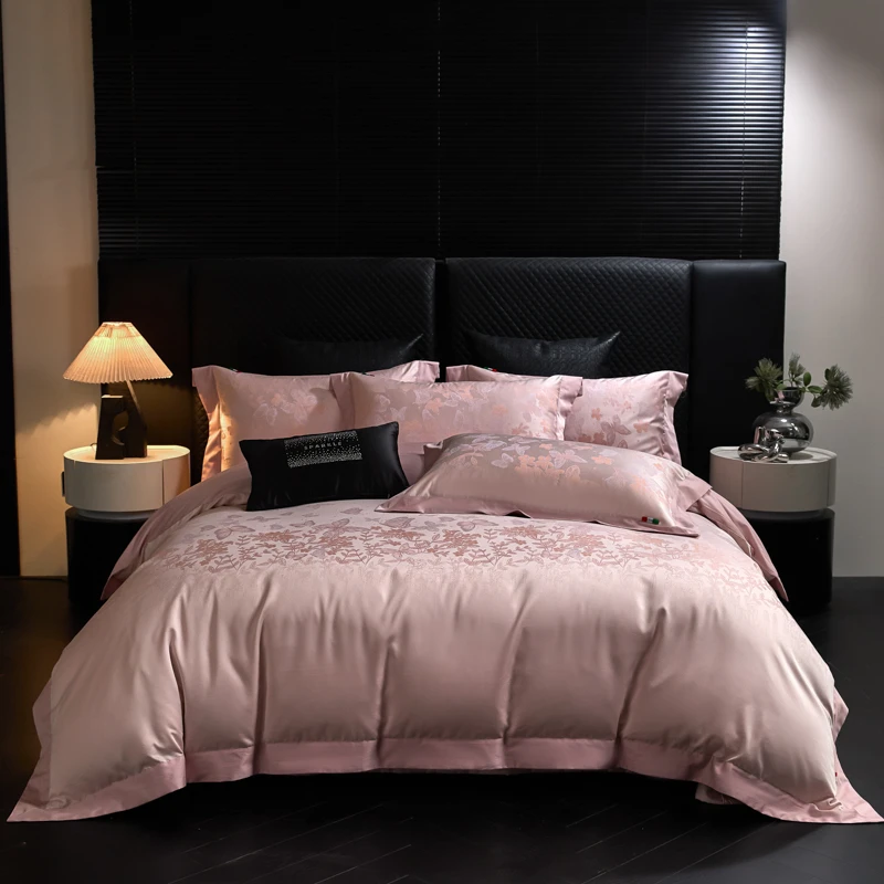 金丝梦蝶｜高精密色织提花高档长绒棉床盖四件套床品（不是毛毯）