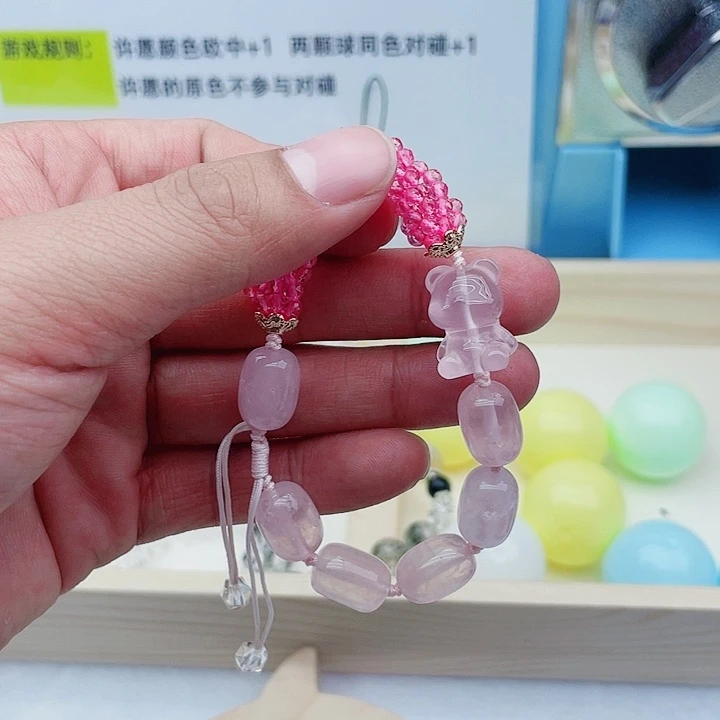 水晶手链银S925镶嵌15号