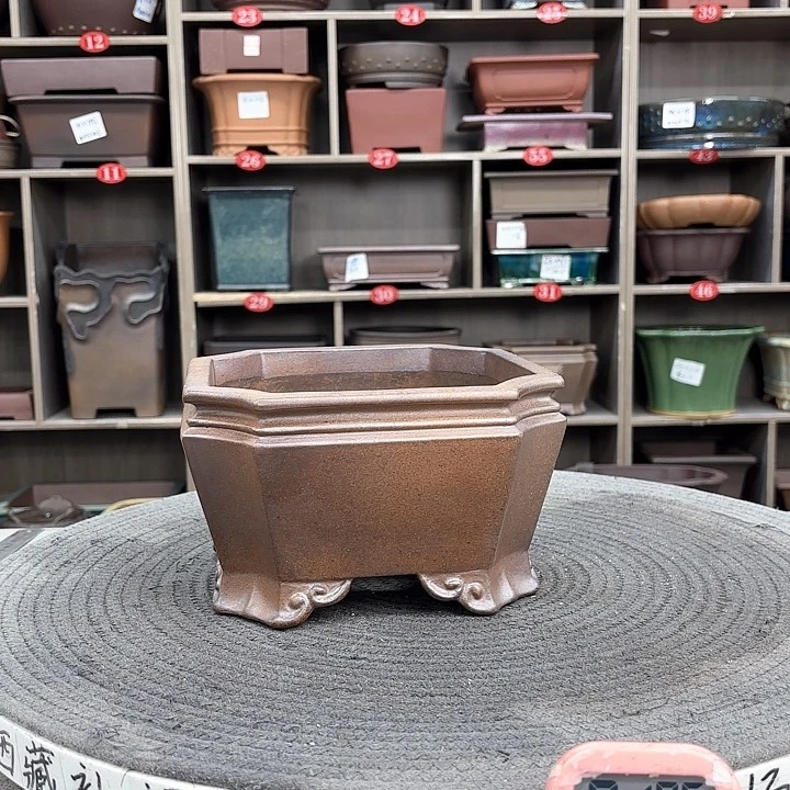 紫砂花盆舍*紫砂的颜色很好看