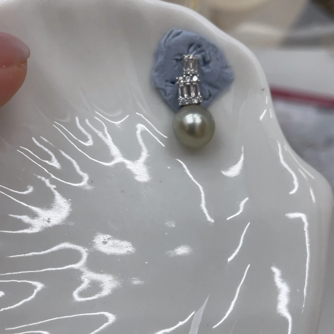 银S925镶嵌海水珍珠颈饰