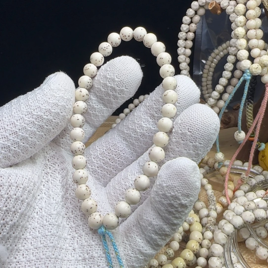 手串星月菩提7圆瓷白手持2号