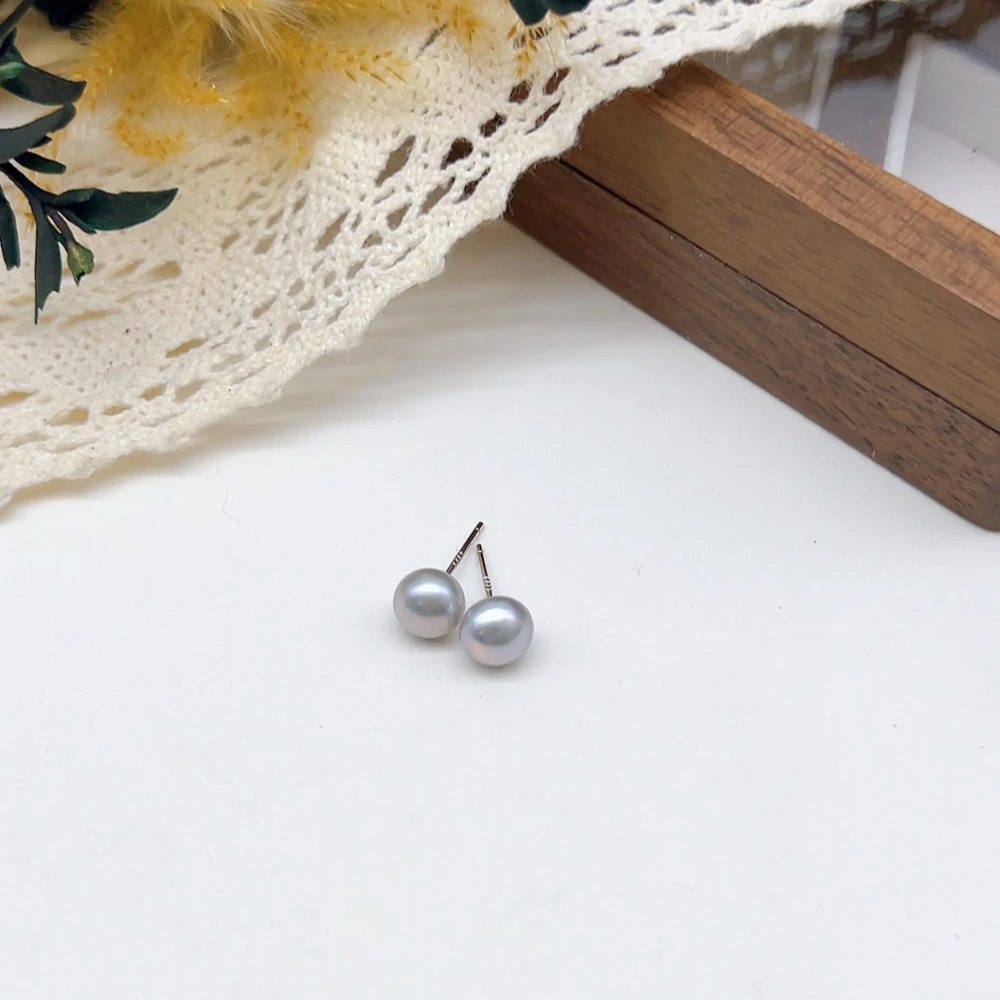 铜合金仿珍珠耳饰 银针 03047 好啊商店 珍珠小耳钉-5mm左右