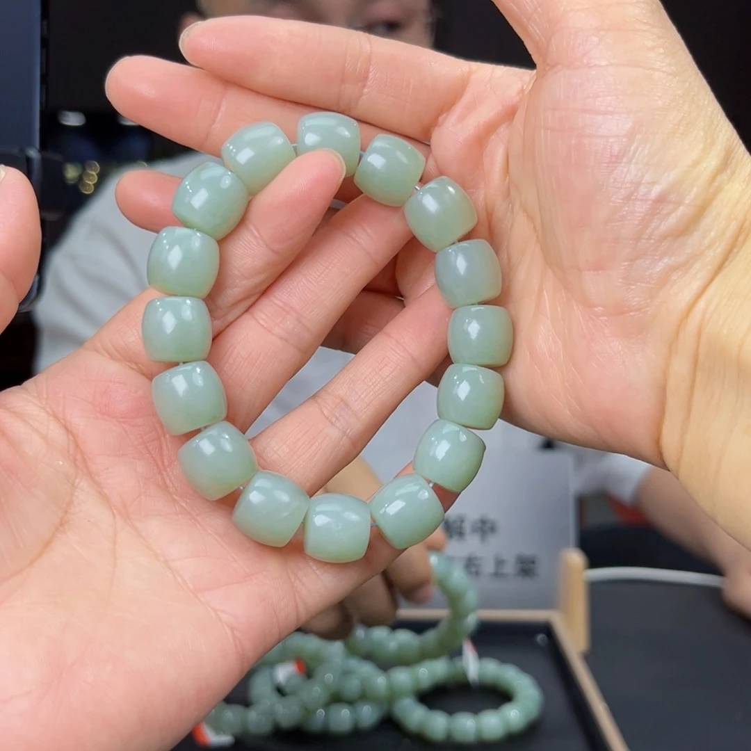 手串未镶嵌和田玉纯天然和田玉新疆且末天空蓝料14